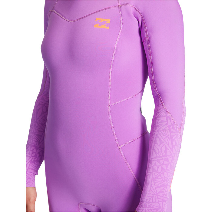 2024 Billabong Womens Synergy 3/2mm GBS Back Zip Wetsuit ABJW100132 - Bright Orchid